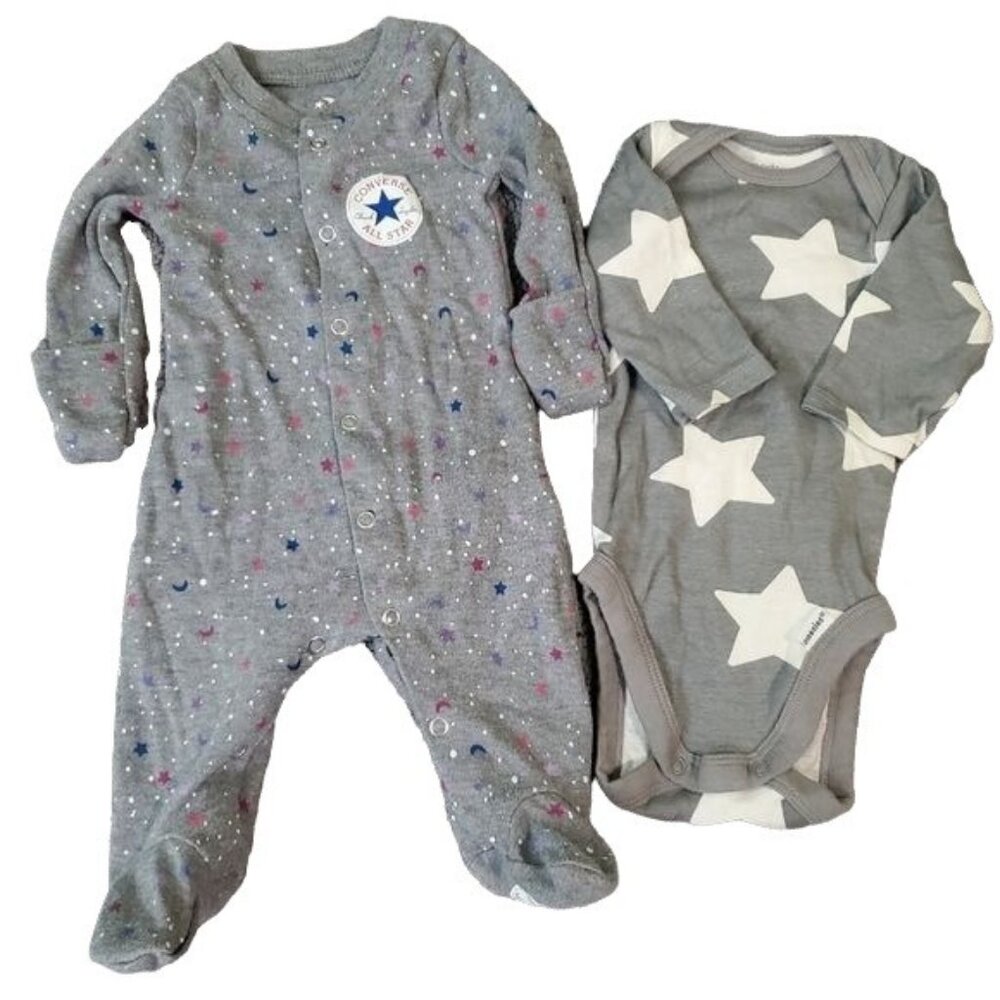 Converse All Stars overall - Organic Bodysuit Long Sleeve ( newborn )